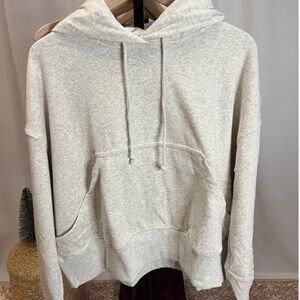 Zenana Outfitters Light Heather Gray Scoop-Neck Hoodie Sweater